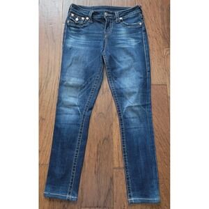 True Religion Women's‎ Low Rise Super Skinny Blue Jeans Size 26x26.5 Inseam